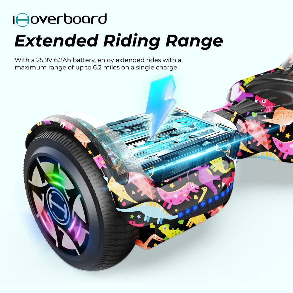 iHoverboard Hoverboard for Kids Hoverboard CE Certified H1 for Kids 6.5" Self-Balancing Scooter with Bluetooth LED Lights