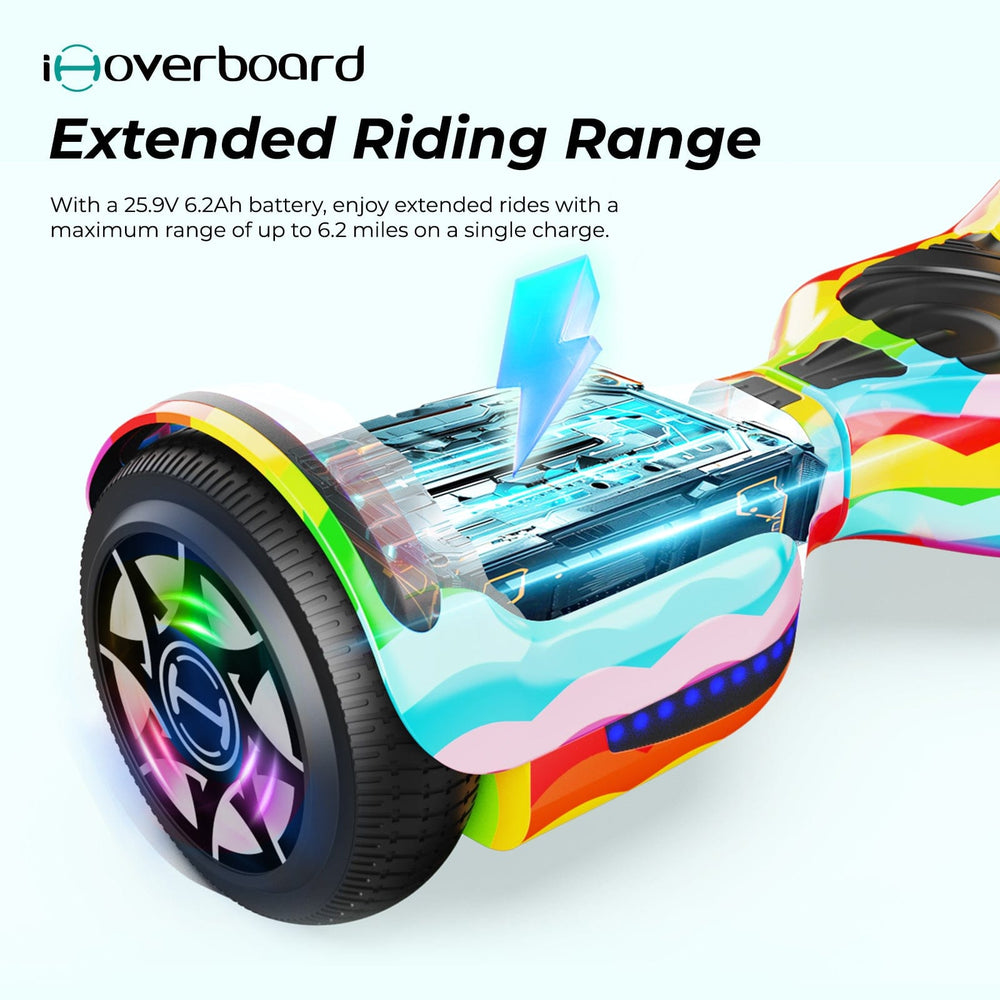 iHoverboard Hoverboard for Kids Hoverboard CE Certified H1 for Kids 6.5" Self-Balancing Scooter with Bluetooth LED Lights