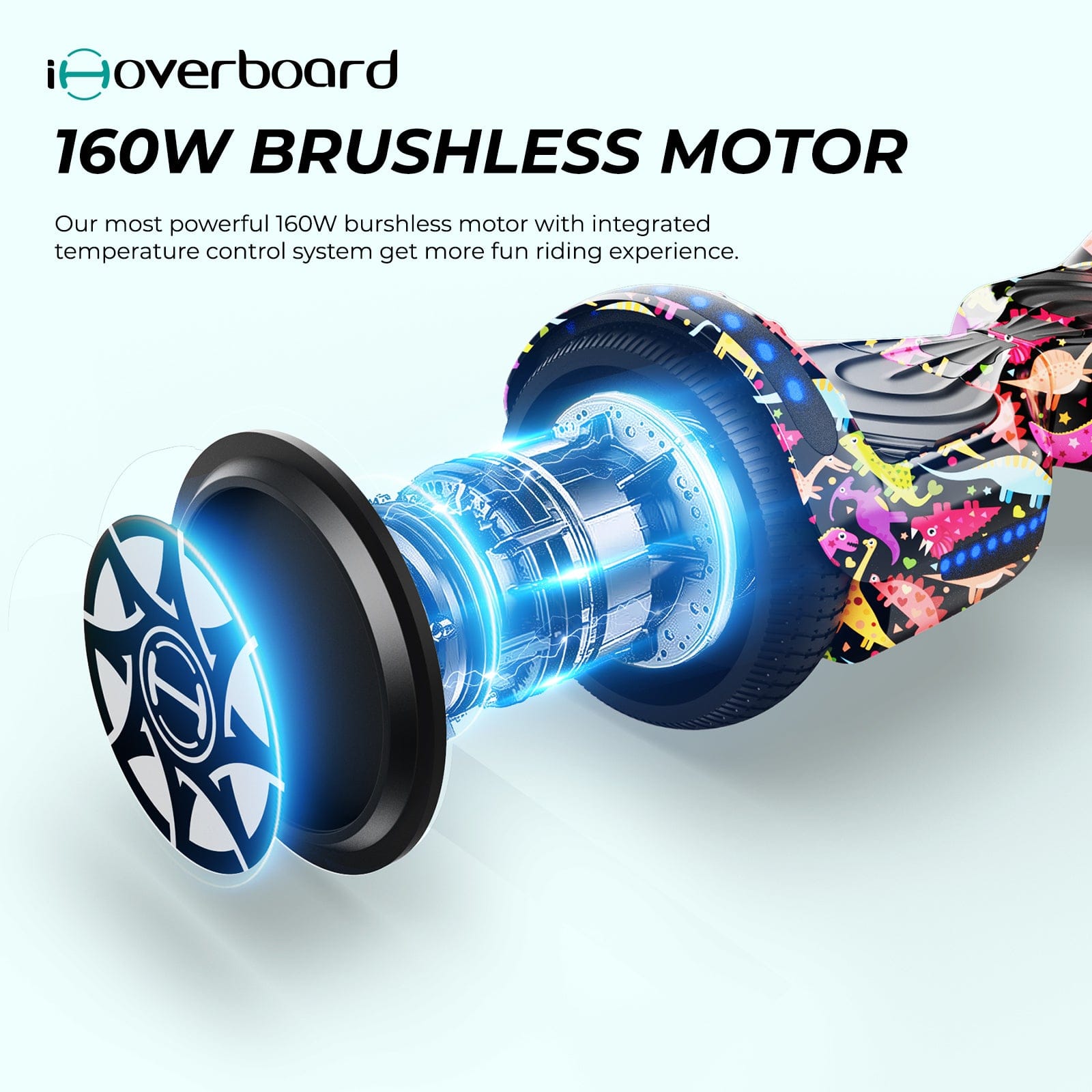 iHoverboard Hoverboard for Kids Hoverboard CE Certified H1 for Kids 6.5" Self-Balancing Scooter with Bluetooth LED Lights