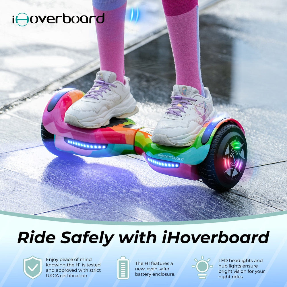 iHoverboard Hoverboard for Kids Hoverboard CE Certified H1 for Kids 6.5" Self-Balancing Scooter with Bluetooth LED Lights