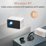 CyberCart projektor Biały isinbox P2 przenośny projektor 4K WiFi Bluetooth LCD z autofokusem