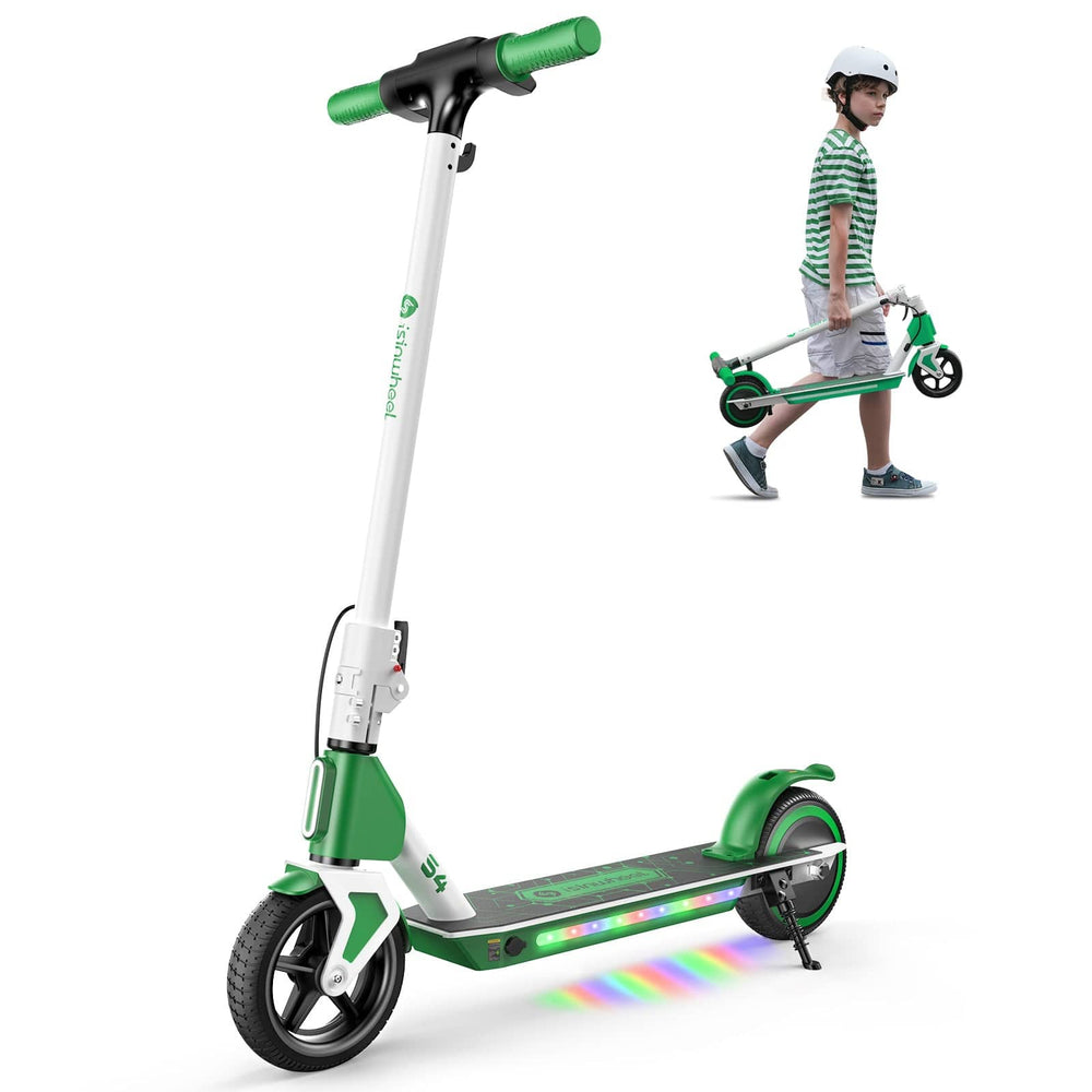iSinwheel E-Scooter for Kids S4-Green Electric Scooter S4 Kids 200W Foldable Youth E-Scooters