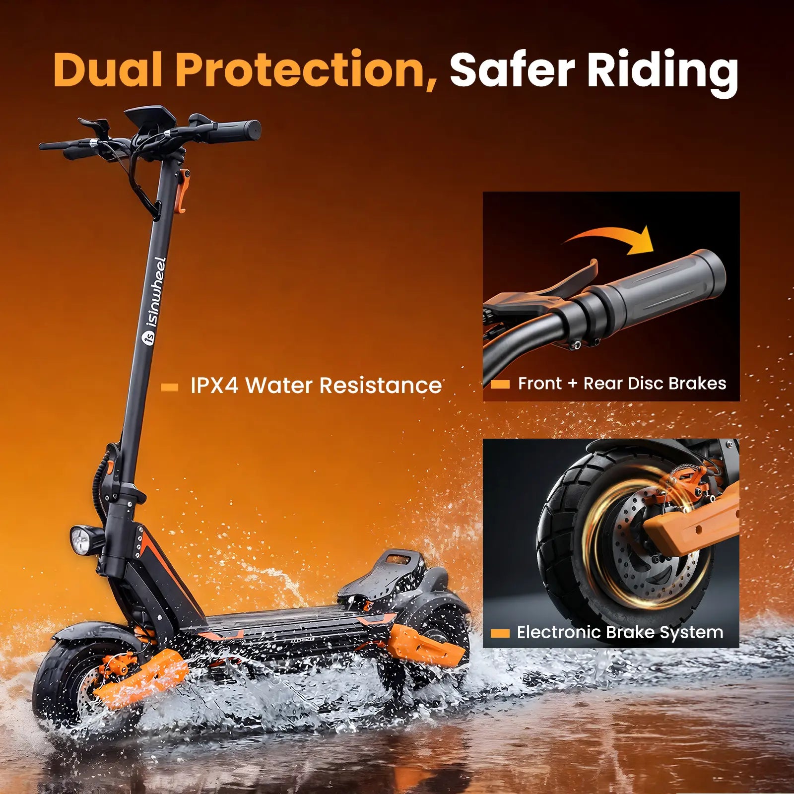 iSinwheel Hulajnoga Elektryczna Terenowa Hulajnoga elektryczna isinwheel GT1 Dual, silnik 1600 W, zasięg 55 km