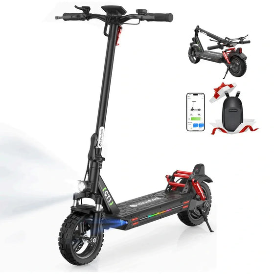 iSinwheel Hulajnoga Elektryczna Terenowa Czarny [800 W 45 km]👍 Hulajnoga Elektryczna GT1 800W 40 km/h Składana Terenowa