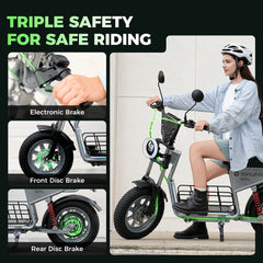iSinwheel Hulajnoga Elektryczna Miejska Czarny 1200 W 70 km Hulajnoga elektryczna isinwheel H7PRO 1200W 70km