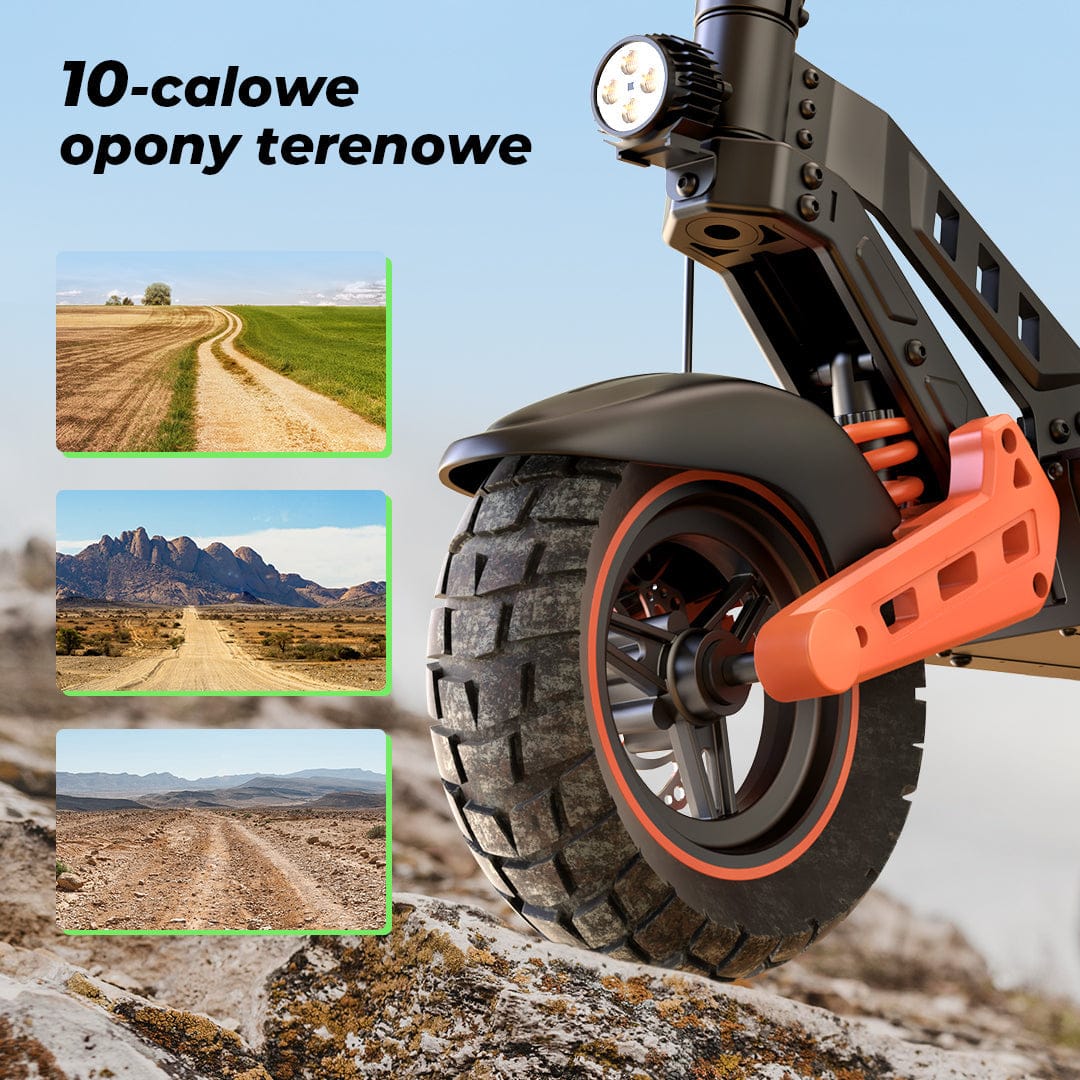 iSinwheel Skuter Elektryczny Terenowy Hulajnoga Elektryczna D2Plus 1000W Składana Off-Road, Zasięg 60-65 km, Mocny Silnik