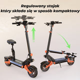iSinwheel Skuter Elektryczny Terenowy Hulajnoga Elektryczna D2Plus 1000W Składana Off-Road, Zasięg 60-65 km, Mocny Silnik