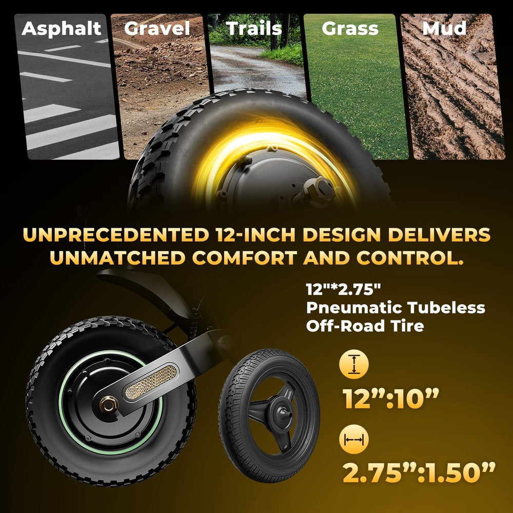 iSinwheel Skuter Elektryczny Terenowy Hulajnoga Elektryczna GT4 2400W Terenowa Składana Off-Road, Zasięg 70-80 km, CE, Mocny Silnik