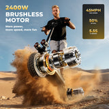 iSinwheel Skuter Elektryczny Terenowy Hulajnoga Elektryczna GT4 2400W Terenowa Składana Off-Road, Zasięg 70-80 km, CE, Mocny Silnik
