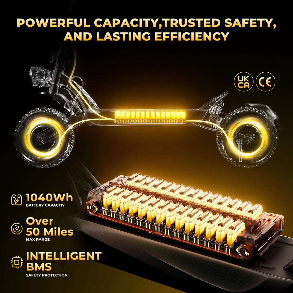 iSinwheel Skuter Elektryczny Terenowy Hulajnoga Elektryczna GT4 2400W Terenowa Składana Off-Road, Zasięg 70-80 km, CE, Mocny Silnik