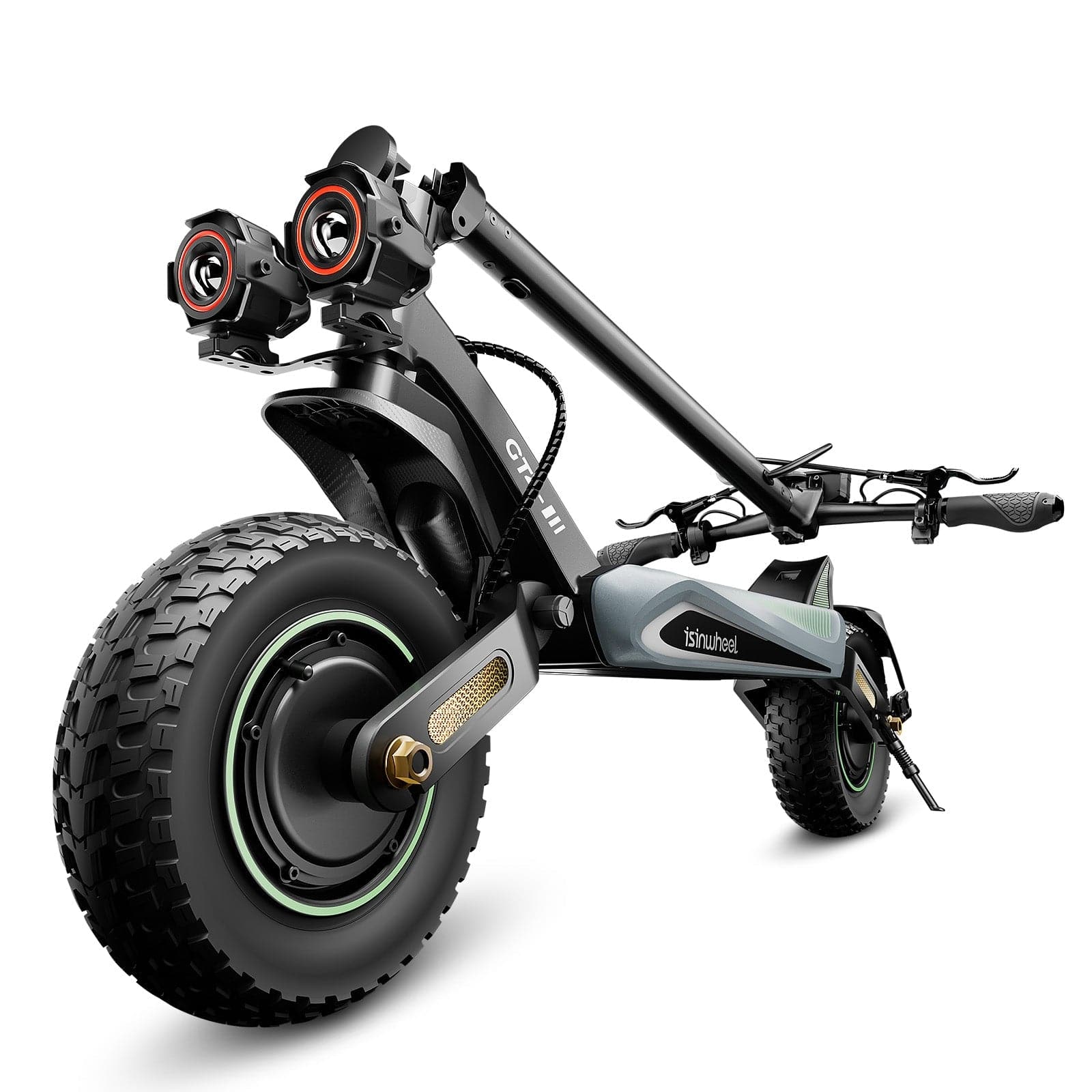iSinwheel Skuter Elektryczny Terenowy Hulajnoga Elektryczna GT4 2400W Terenowa Składana Off-Road, Zasięg 70-80 km, CE, Mocny Silnik