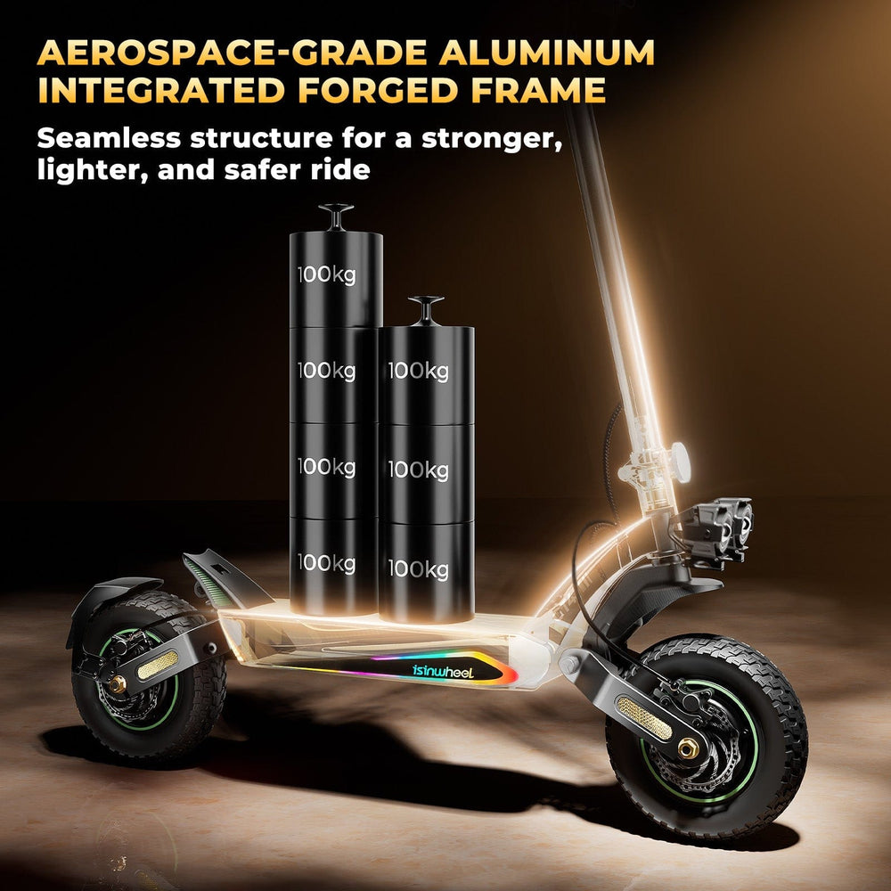 iSinwheel Skuter Elektryczny Terenowy Hulajnoga Elektryczna GT4 2400W Terenowa Składana Off-Road, Zasięg 70-80 km, CE, Mocny Silnik