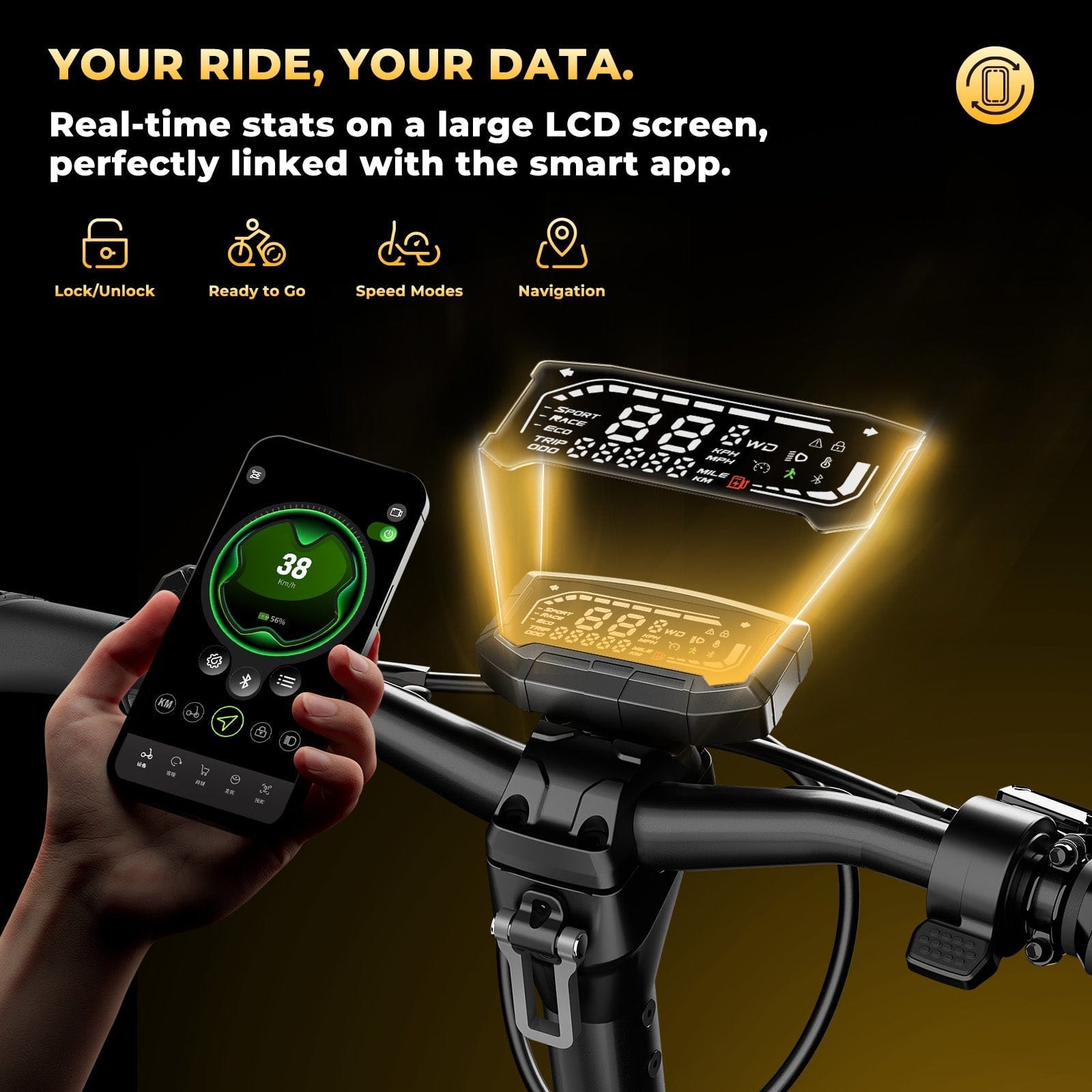 iSinwheel Skuter Elektryczny Terenowy Hulajnoga Elektryczna GT4 2400W Terenowa Składana Off-Road, Zasięg 70-80 km, CE, Mocny Silnik