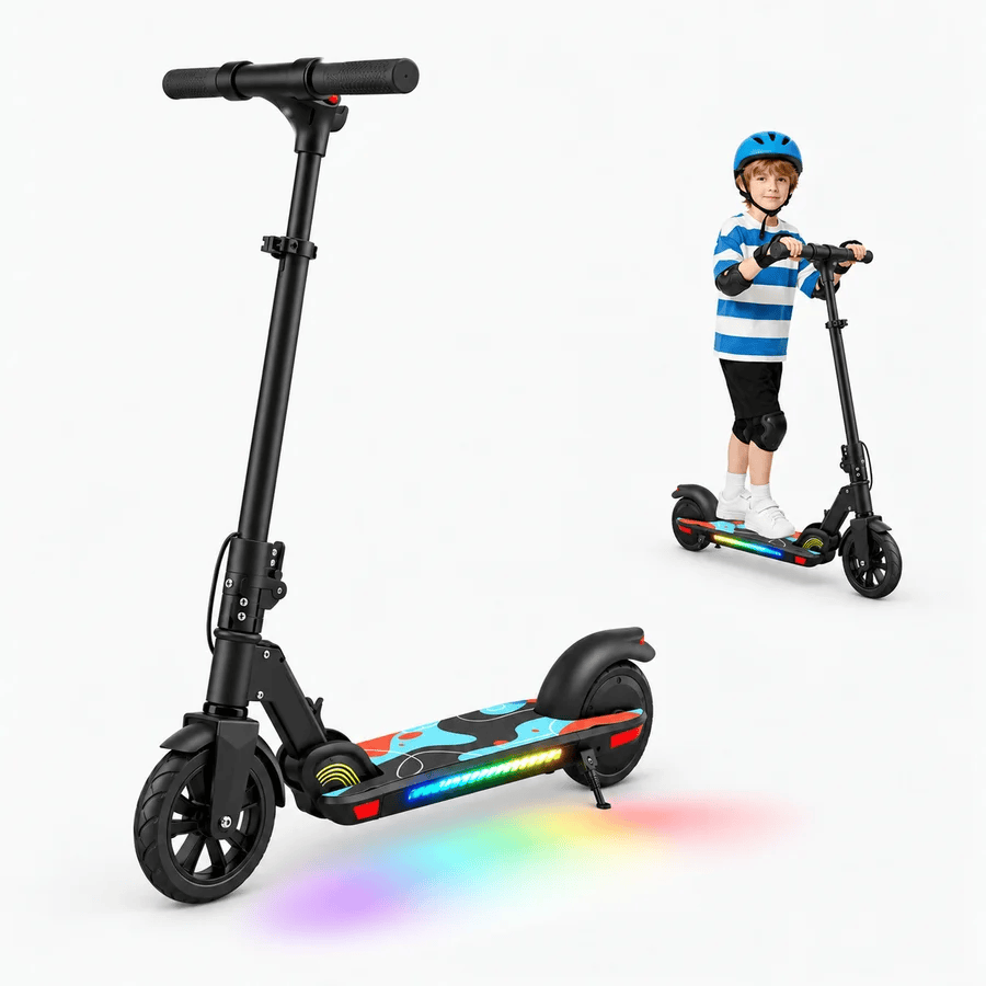 iSinwheel Hulajnoga Elektryczna dla Dzieci Czarny Hulajnoga elektryczna dla dzieci K4Pro – maks. obciążenie 70 kg, zasięg 9 km, teleskopowa i składana