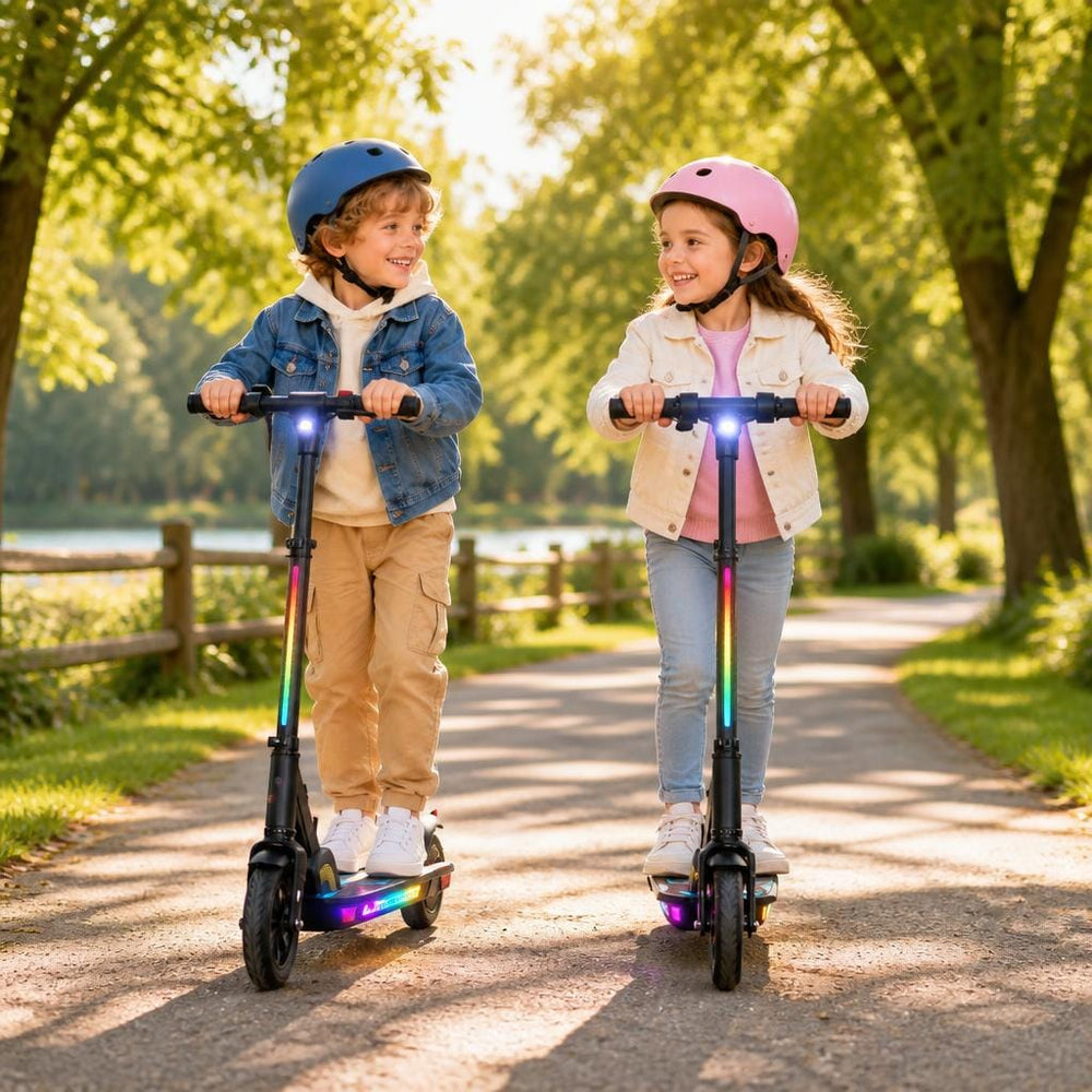 iSinwheel Hulajnoga Elektryczna dla Dzieci Hulajnoga elektryczna dla dzieci K4Pro – maks. obciążenie 70 kg, zasięg 9 km, teleskopowa i składana