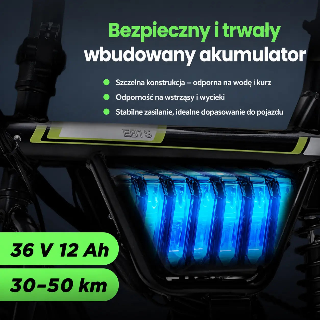 iSinwheel Elektryczny rower miejski Rower elektryczny miejski iSinwheel EB1S 250 W, zasięg do 50 km