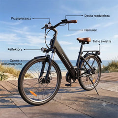 iSinwheel Rower elektryczny trekkingowy Trekkingowy rower elektryczny iSinwheel UcityS 250 W, zasięg do 90 km