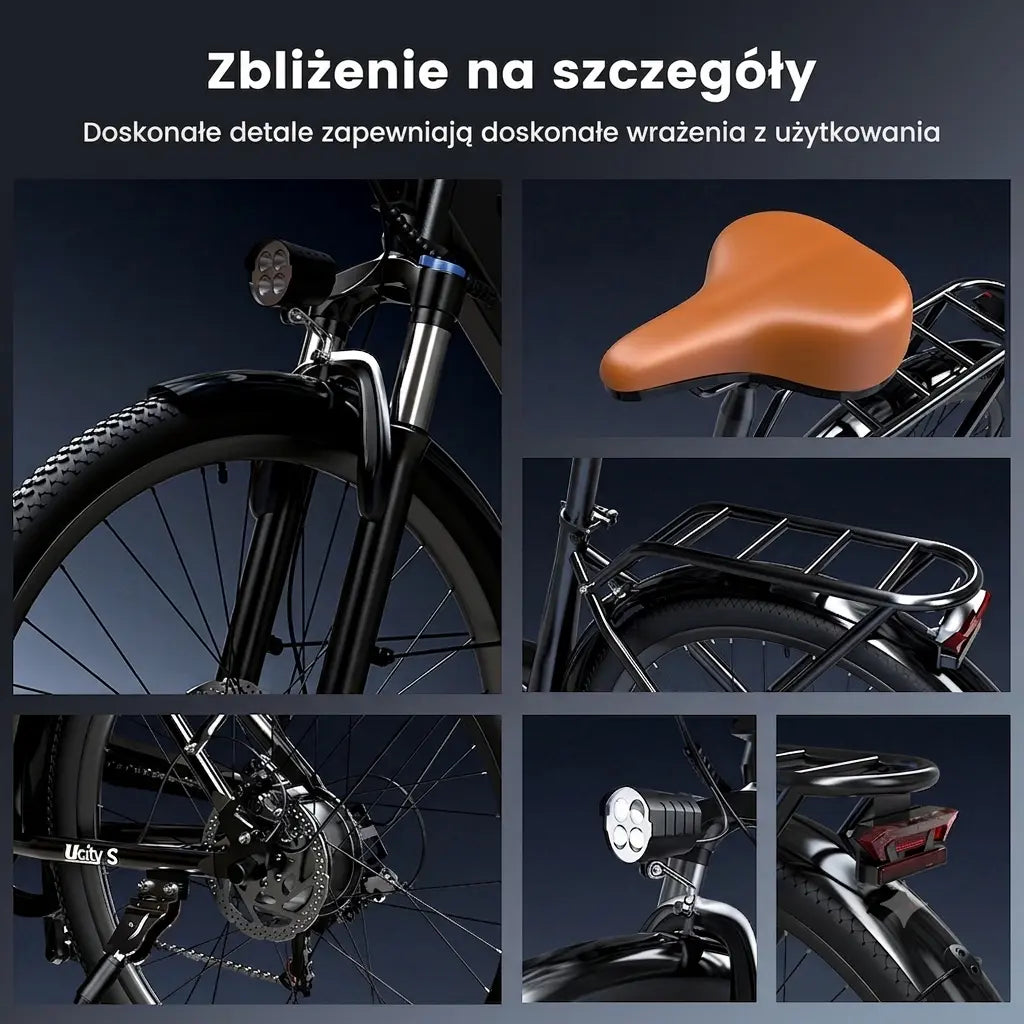iSinwheel Rower elektryczny trekkingowy Trekkingowy rower elektryczny iSinwheel UcityS 250 W, zasięg do 90 km