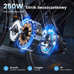 iSinwheel Rower elektryczny trekkingowy Trekkingowy rower elektryczny iSinwheel UcityS 250 W, zasięg do 90 km