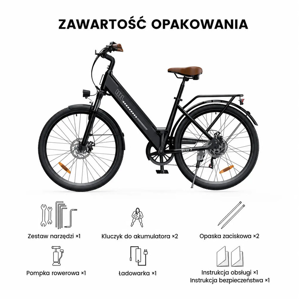 iSinwheel Rower elektryczny trekkingowy Trekkingowy rower elektryczny iSinwheel UcityS 250 W, zasięg do 90 km