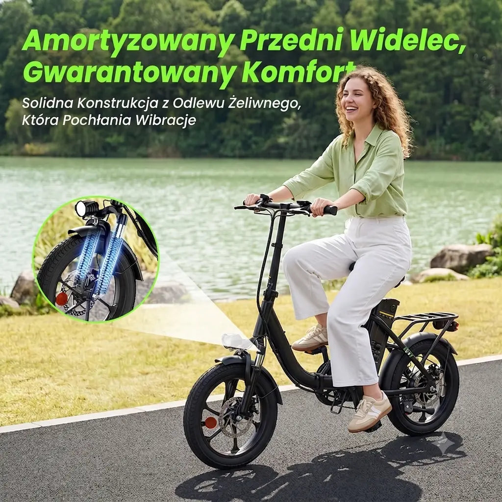 iSinwheel Elektryczny rower miejski Składany rower elektryczny miejski isinwheel U4, 250 W, zasięg do 88 km