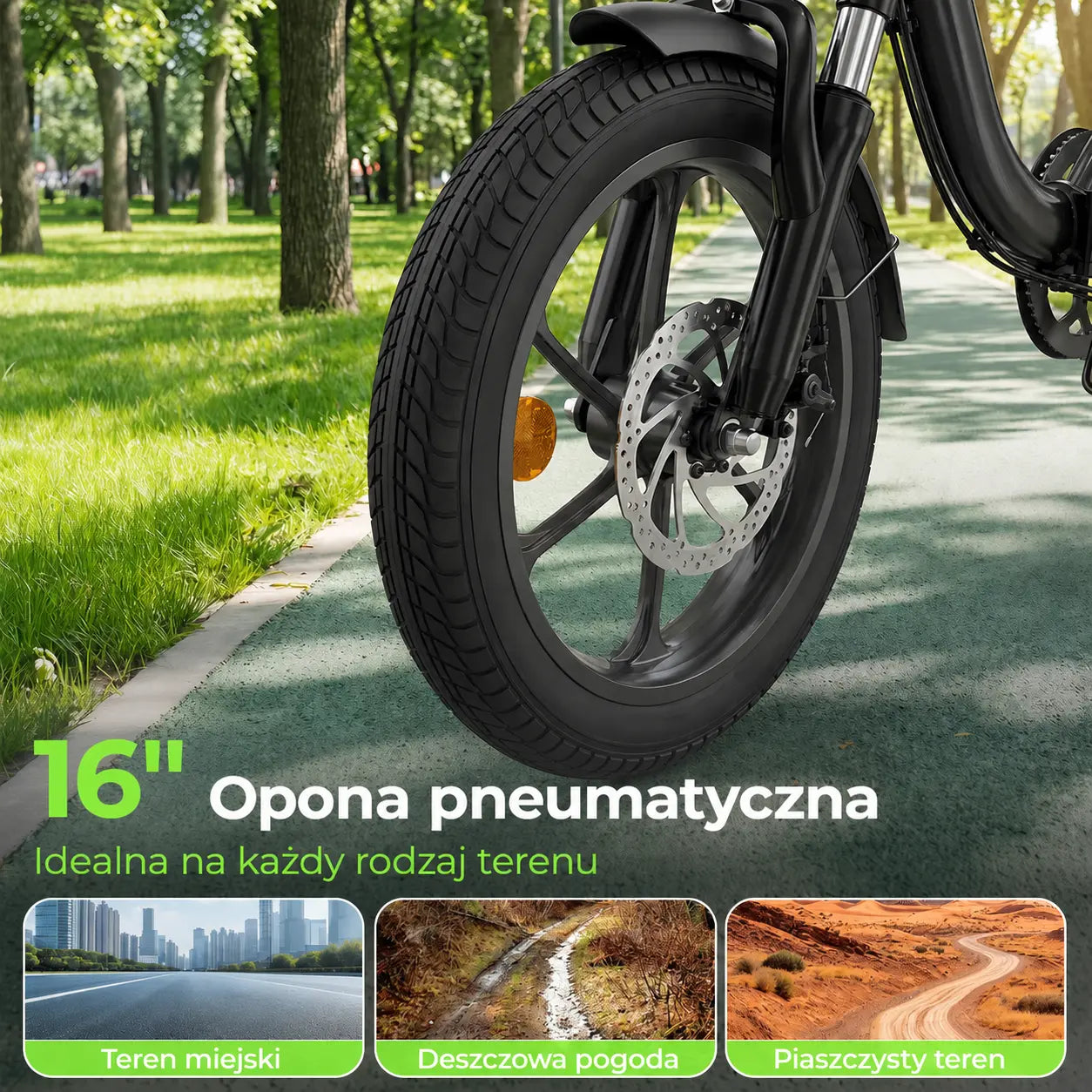 iSinwheel Elektryczny rower miejski Składany rower elektryczny miejski isinwheel U4, 250 W, zasięg do 88 km