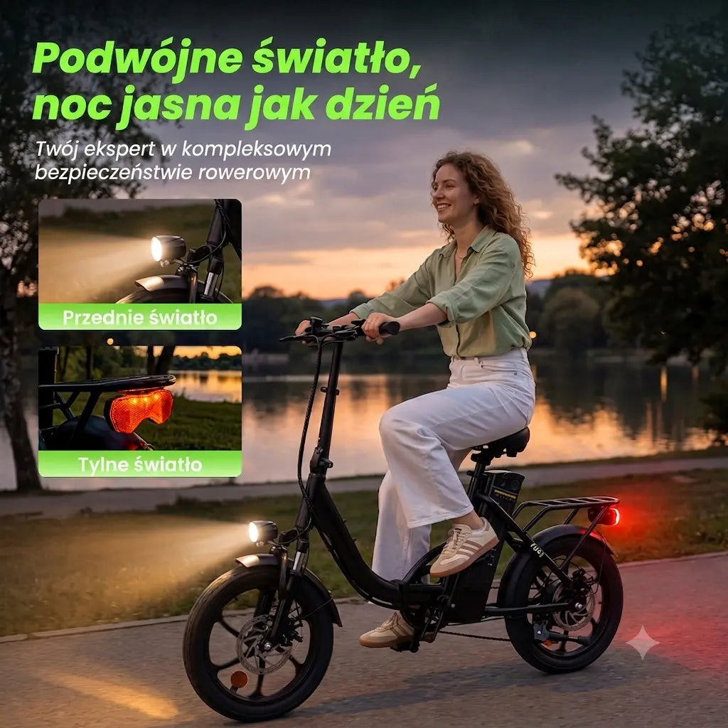 iSinwheel Elektryczny rower miejski Składany rower elektryczny miejski isinwheel U4, 250 W, zasięg do 88 km