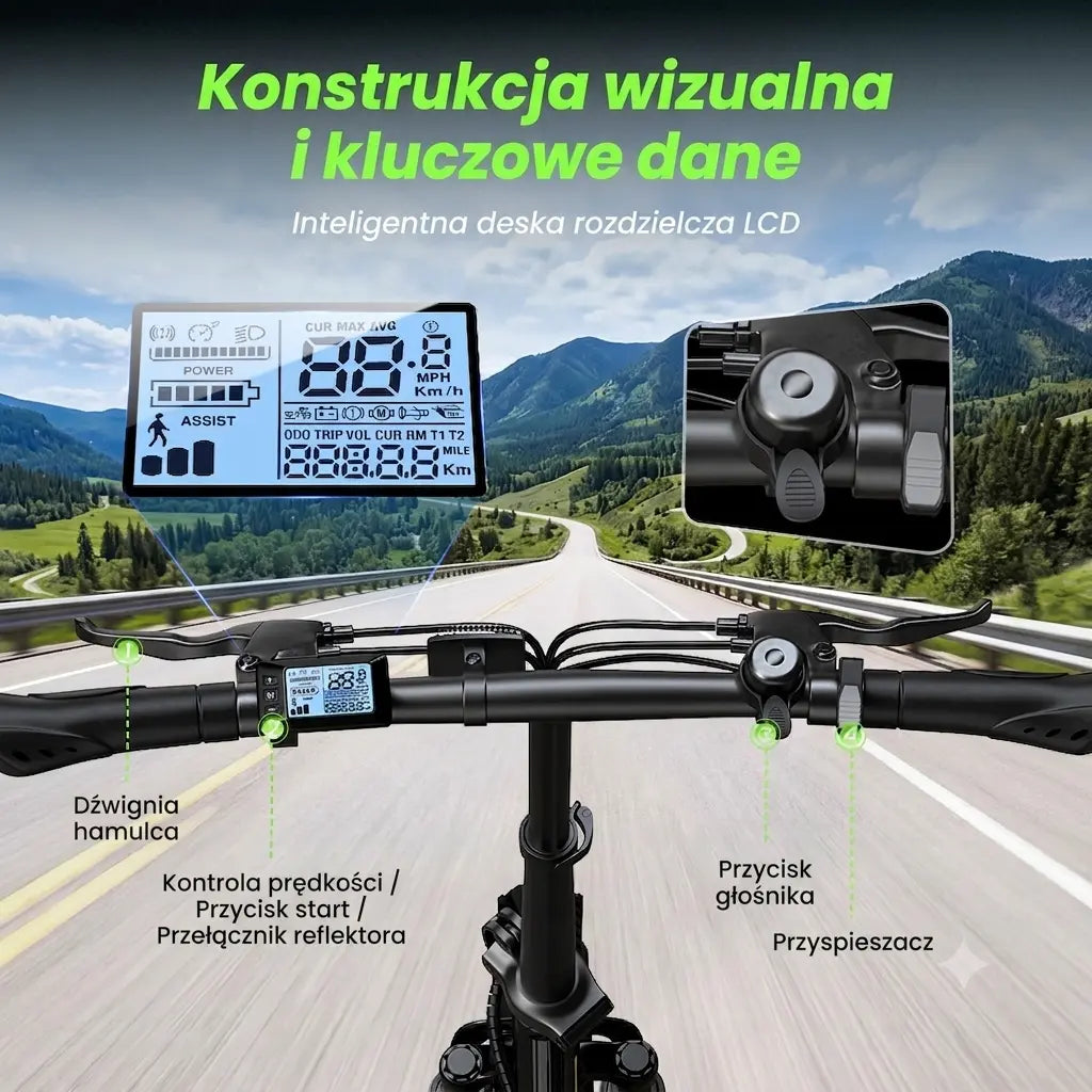 iSinwheel Elektryczny rower miejski Składany rower elektryczny miejski isinwheel U4, 250 W, zasięg do 88 km
