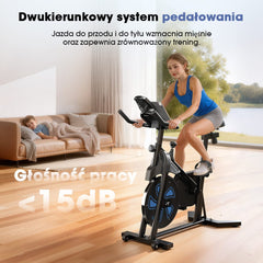 CyberCart Rower treningowy Rower treningowy QK116C – magnetyczny opór, LCD, do domu